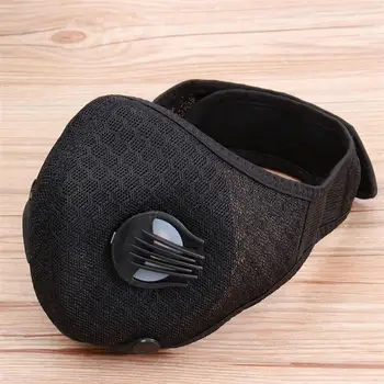 

2pcs Dustproof Mask Elastic Neoprene Activated Carbon Face Masks Riding Mask for Skiing Running Woodworking Motorcycling Cycling