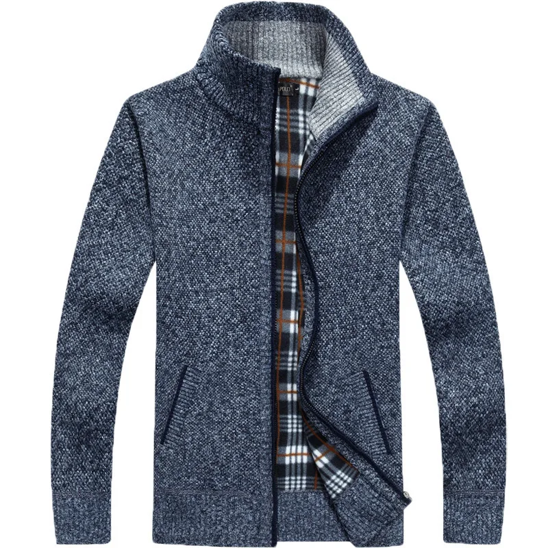 2020 Autumn Winter Thick Men Knitted Sweater Coat Long Sleeve Cardigan Fleece Male Causal Plus Size Clothing кардиган мужской 2020 Autumn Winter Thick Men Knitted Sweater Coat Long Sleeve Cardigan Fleece Male Causal Plus Size Clothing кардиган мужской