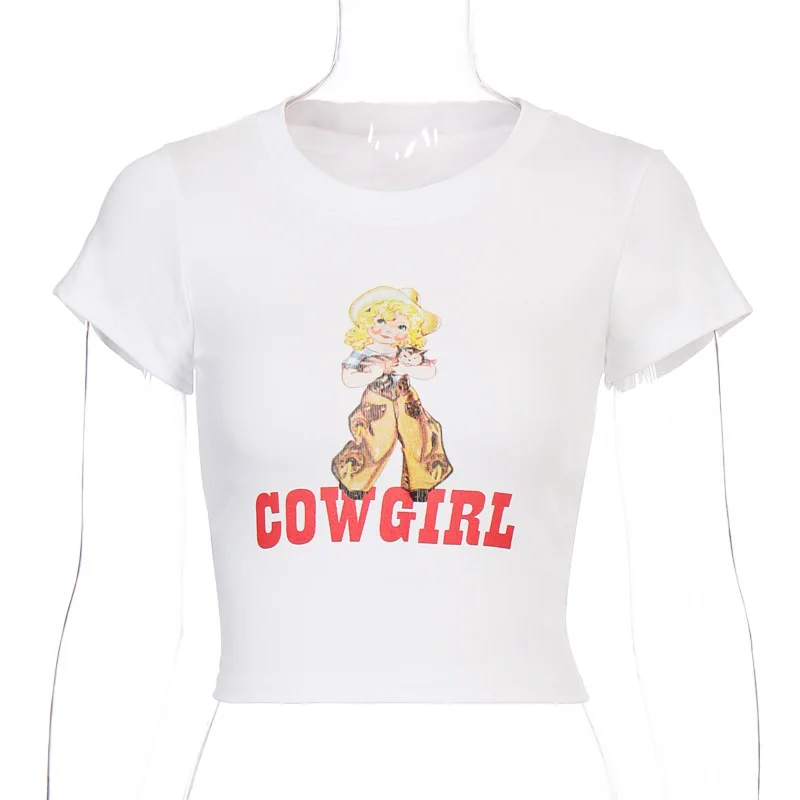 Spring and Summer New Style WOMEN'S Dress Cartoon Printed Short Sleeve BM-Style T-shirt Women's t shirt -LJ