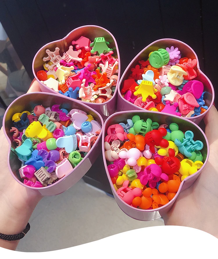 50/60/100 шт./кор. для девочек; милые яркие волосы Cilps дети маленькие заколки для волос с цветочным узором и героями мультфильмов Корона шпильки для детских волос аксессуары