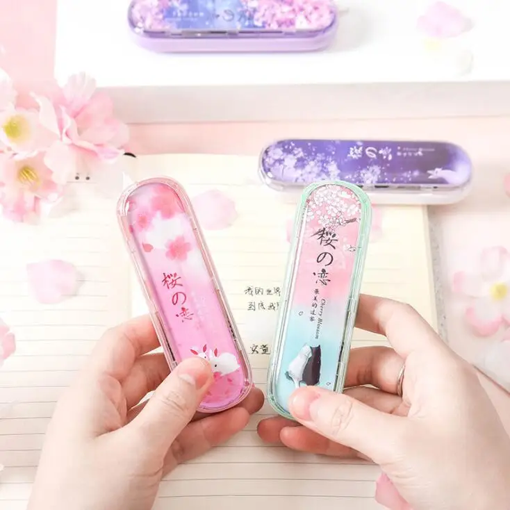 Sharkbang New 1PC 8M Kawaii Cherry Blossoms Sakura White Out Correction Tape Corrector Tools Escolar School Students Stationery