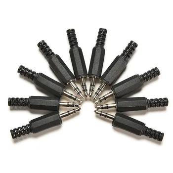 

10Pcs/lot Black Plastic Housing 3.5mm Audio Male Plug Headphone Connector Discount 70 Drop Shipping