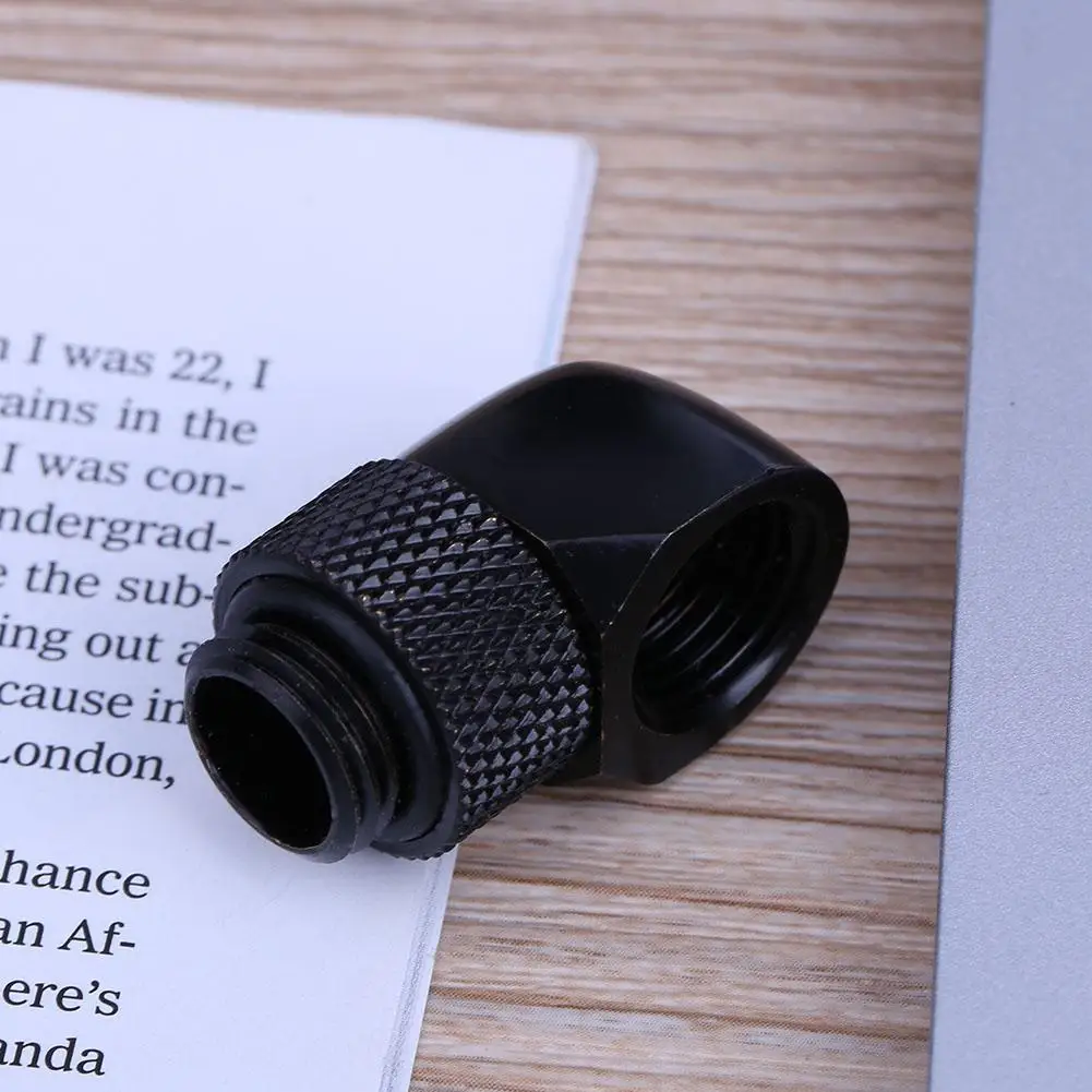 Extender fitting water cooling fitting angled adapter fitting G1/4 Inner outer dual thread 90 Degree Rotary water tube connector adapter