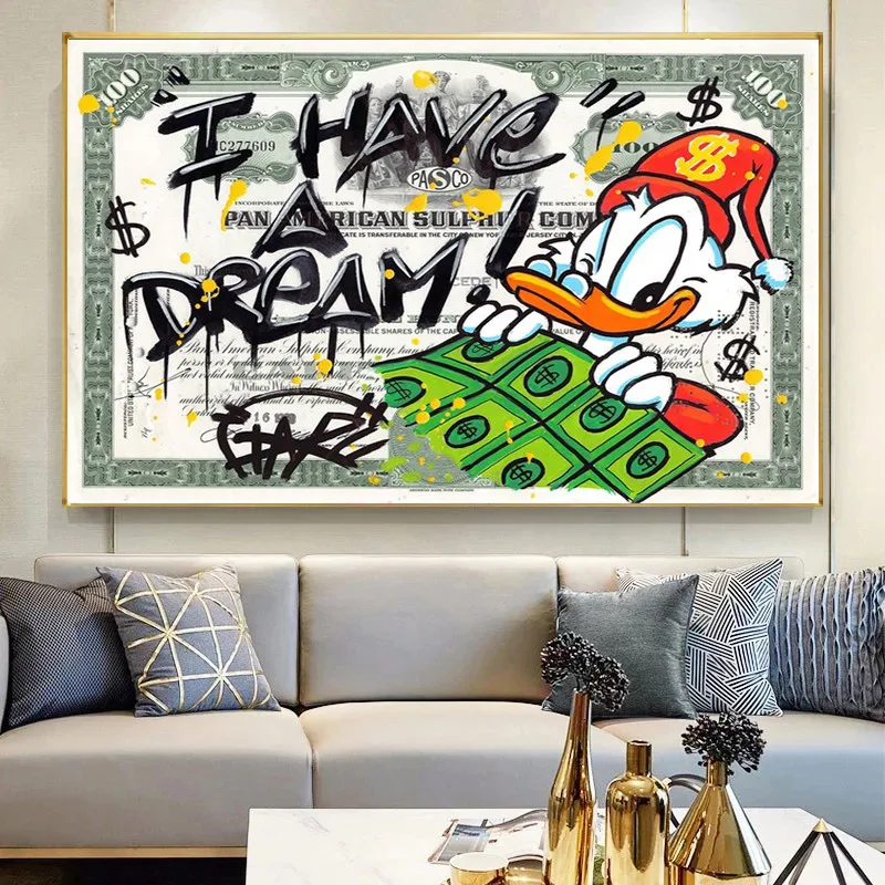 Disney Cartoon Wall Money Posters And Prints Mickey Mouse And Donald ...