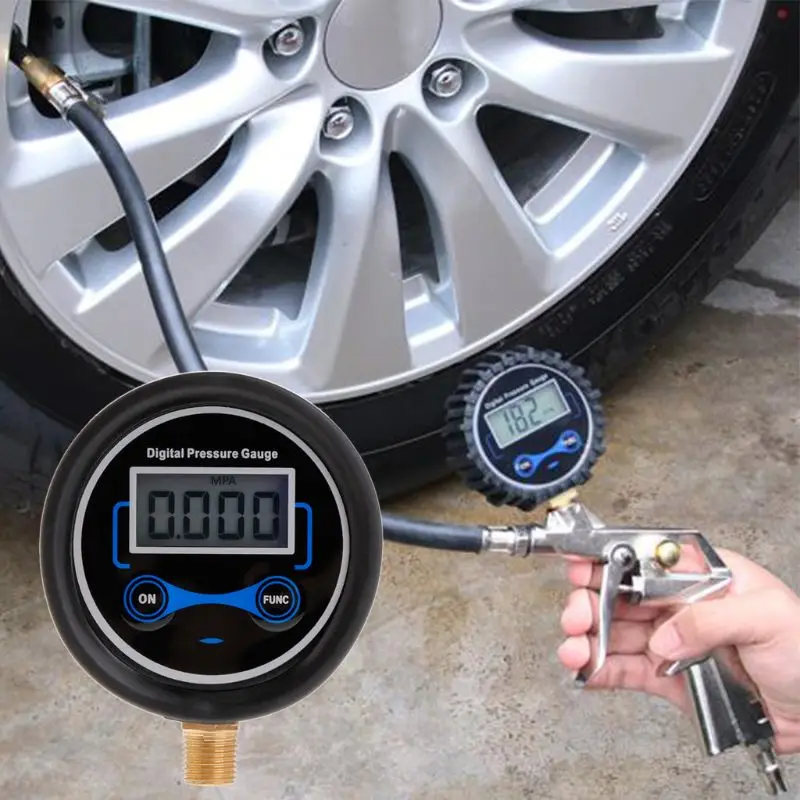 

Digital Tire Pressure Gauge Car Bike Motorcycle Tyre Tester Air PSI Meter 1/8NPT R9JC