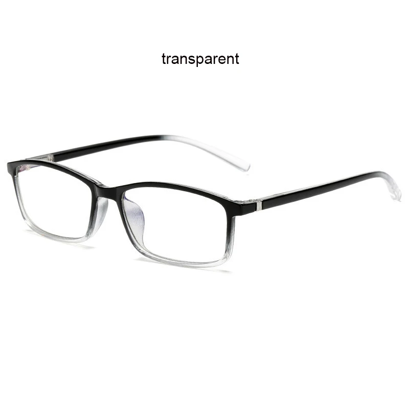 Фотохромные солнцезащитные очки для женщин и мужчин прямоугольные анти-голубые легкие очки сверхлегкие очки Хамелеон очки уличные классические UV400 - Цвет линз: transparent