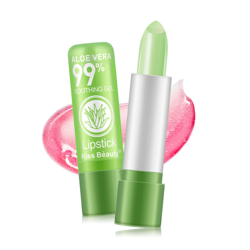 

1PCS Lip Balm Aloe Vera Natural Lipbalm Temperature Changed Color Lipstick Long Lasting Nourish Protect Lips Care Makeup TSLM2