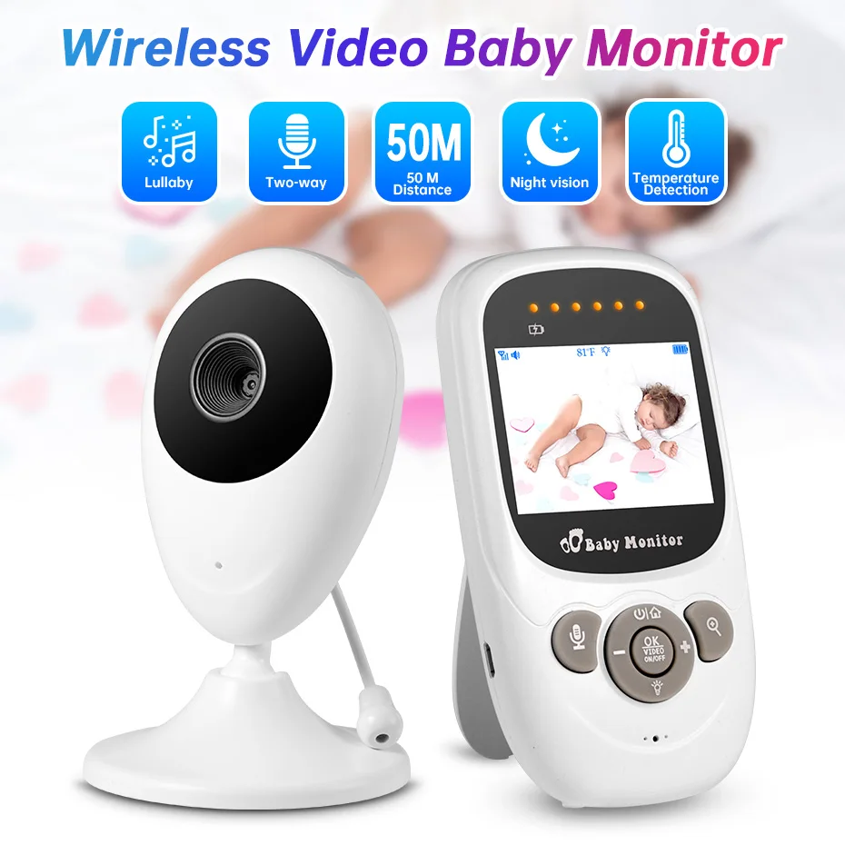 2.4''LCD Drahtlos Babyphone mit Kamera Video Audio Monitor Nachtlicht Babysitter 