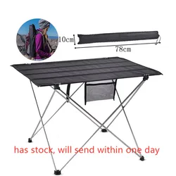 Table pliante Portable en alliage d'aluminium, mobilier d'extérieur pour Camping, lit d'ordinateur, pique nique, bureau Ultra léger 