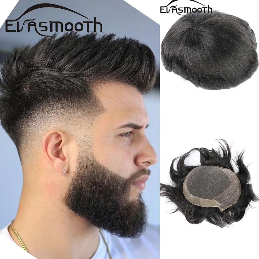 Lace Men Wig Hair Extension Men Toupee Hair Wig Natural Human Toupee