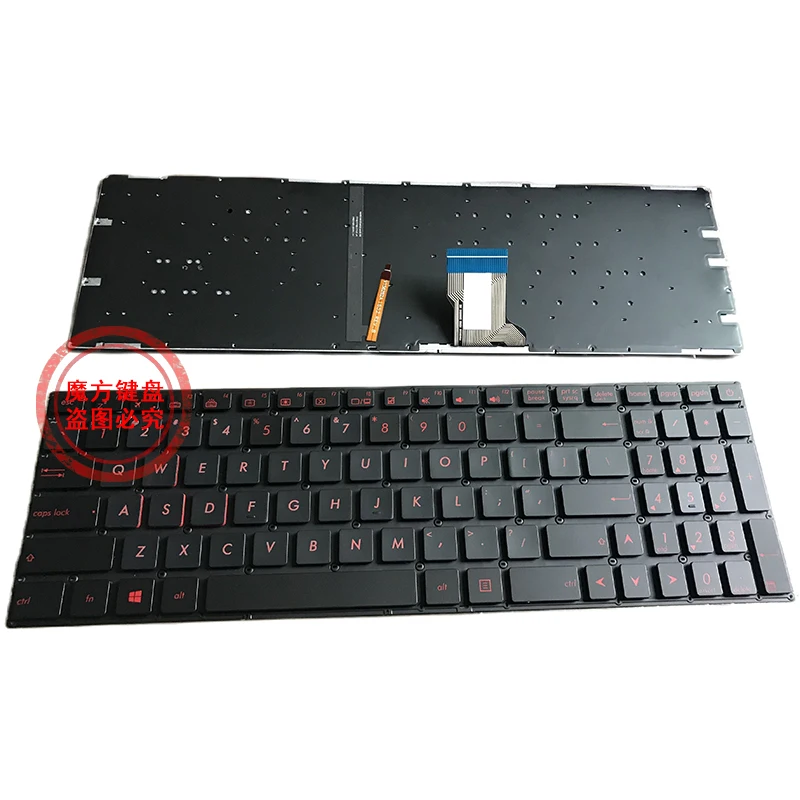 Teclado Retroiluminado para Laptop Asus Gl502vm Fx502 Fzx60 Gl702 Fx502 Gl702vm Gl702vs us Teclado de substituição - Imagem 4