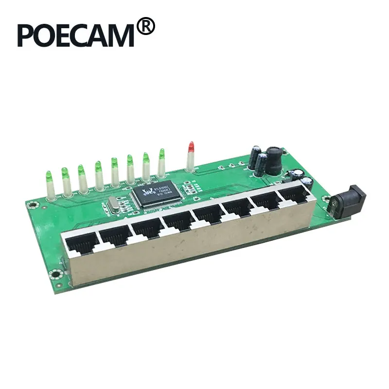 Ethernet коммутатор 8 портовый модуль PCBA монтажный металлический чехол машинное оборудование Устройства кабельные коробки супер категория 5 сетевой кабель