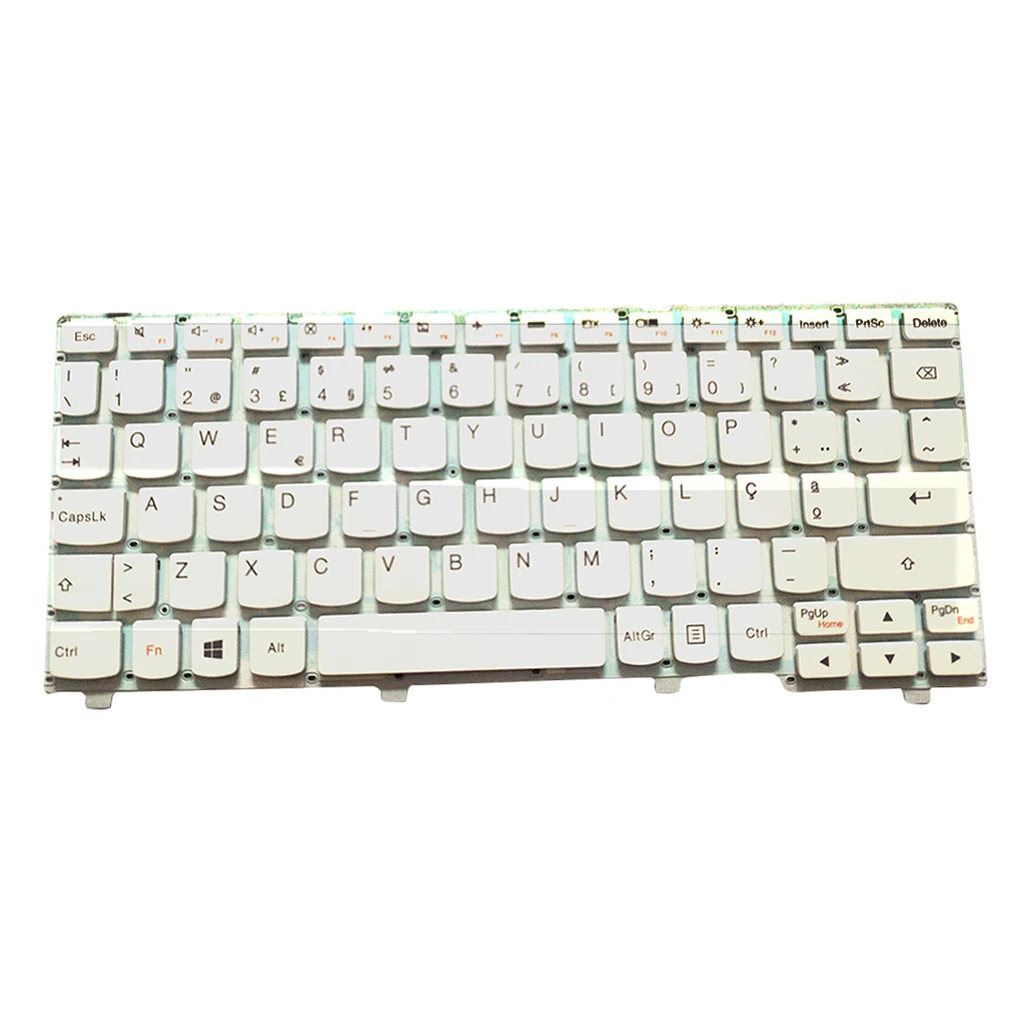 Gazechimp Laptop Keyboard Replacement Fit for Lenovo 100S-11IBY Portuguese Keyboard Small Enter Key White