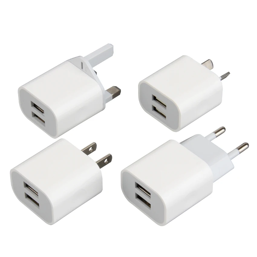 10 шт. AU/EU/US/UK подключить два USB порты, для мобильных телефонов Зарядное устройство Мощность адаптер, используемый для iPhone iPad samsung мобильный телефон HTC планшетный ПК