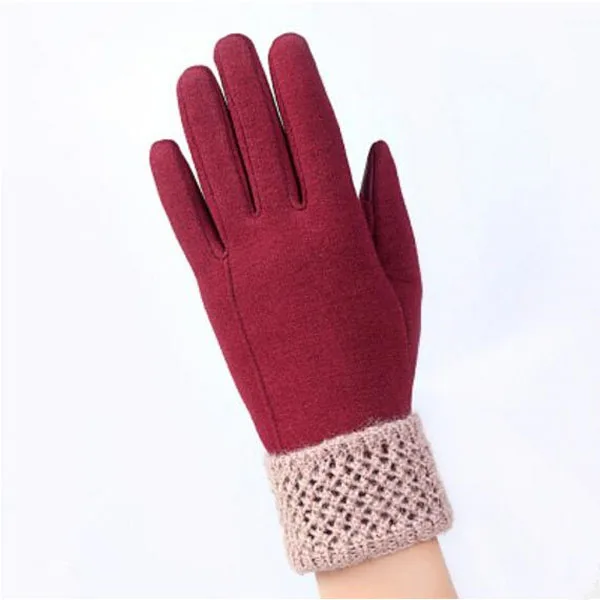 G146 C jujube red CHSDCSI зимние перчатки тонкие теплые перчатки, кисти руки кашемировые перчатки высокого качества бренд Модные женские перчатки на меху женские перчатки - Цвет: G146 C jujube red