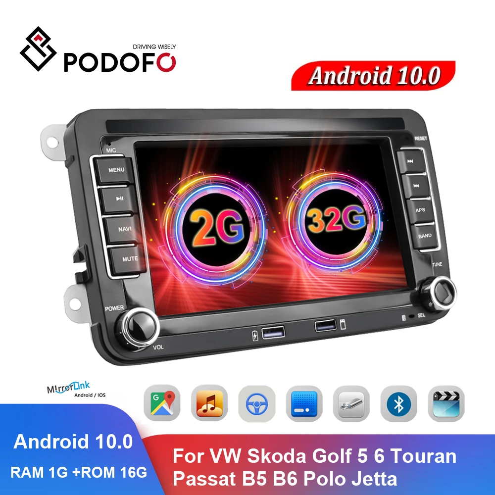 Автомобильный мультимедийный плеер Podofo стерео система на Android с 7 &quotэкраном GPS Wi Fi
