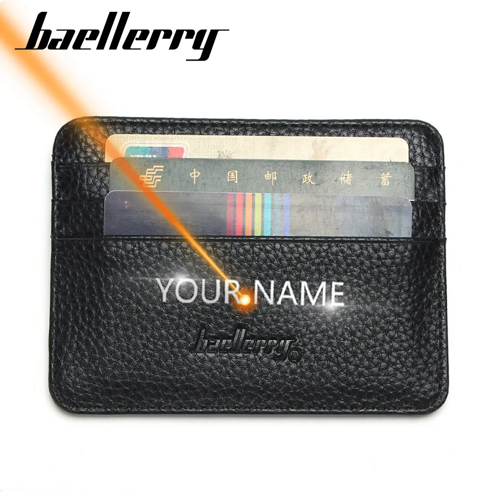 Card Holder wallet card holder card holder credit card holder Unisex Slim PU Leather for ID Card