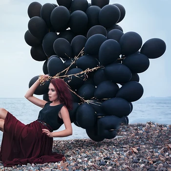 

10/12/36inch 30/50pcs black romantic individual latex balloons birthday party wedding decoration ceremony ballon