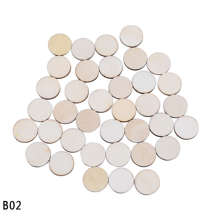 B02-100PCS-2CM Много размеров, натуральное дерево, ажурное сердце, полое сердце, украшения, сделай сам, искусство, ремесла, свадебные украшения, аксессуары для рисования - Цвет: B02-100PCS-2CM