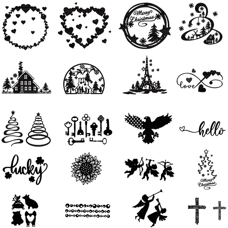 

Christmas Decoration Tree Angel Blessing Word Metal Cutting Dies Scrapbooking Album Paper Diy Cards Embossing Crafts New 2021