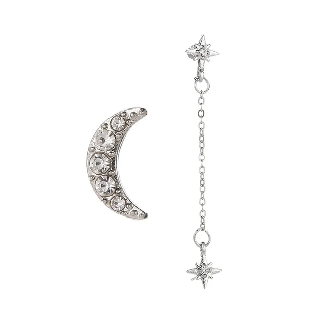 Fashion Punk Black Cross Drop Earrings For Teens Vintage Rock Pride Long Chain Butterfly Ear Cuffs Women Earrings Girls Jewelry Silver a  pair