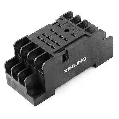

PYF14A 14 Pins 14P 35mm DIN Rail Mount Relay Socket Base for HH54P
