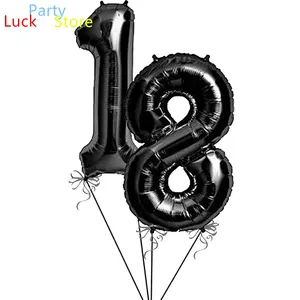 20PCS 16 inch Big Foil Birthday Balloons Helium Number Balloons Happy Birthday Party Decorations Kids Toy Figures Wedding