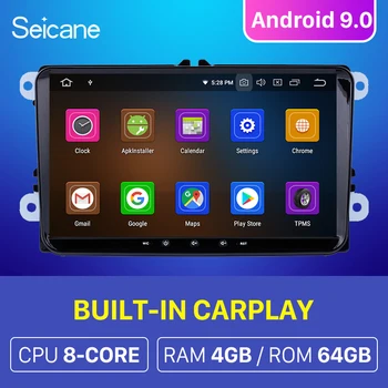 

Seicane Android 10 9 Inch ROM 64GB Car radio GPS Navi Stereo Player for VW Volkswagen Scirocco Golf Polo Passat b5 Jetta Tiguan