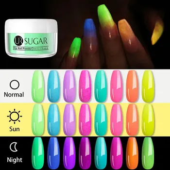 Najtaniej UR SUGAR 5ml Neon Fluorescencja Akrylowy Dip Proszek Do Paznokci Zestaw Naturalne Suche Lato Brokat Zdobienie Paznokci Dekoracje Bez Lampy 2/4/6 Sztuk