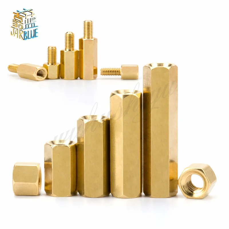 10-50pc-Solid-Brass-Copper-M2-M2-5-M3-M4-Hex-Standoff-Hexagon-Pillar-M ...