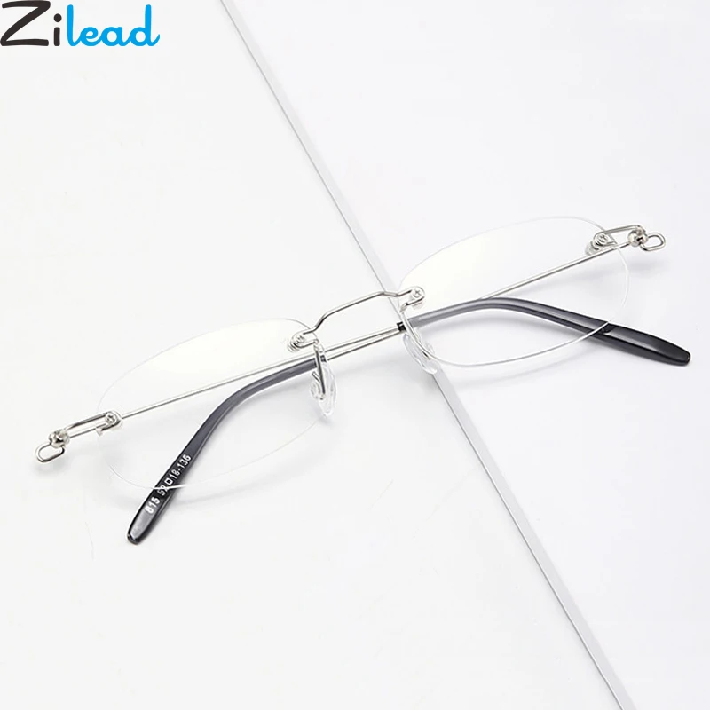 Zilead Aolly, безрамные очки для чтения, бизнес, для мужчин и женщин, очки для дальнозоркости, очки для дальнозоркости+ 1,0+ 1,25+ 1. 5.+ 4,0