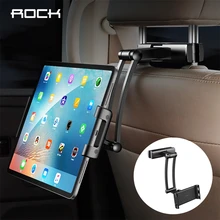 Автомобильный держатель ROCK на заднее сиденье, подставка для планшета, держатель для подголовника, 360 градусов, вращение, растягивающаяся универсальная подставка для мобильного телефона, планшета