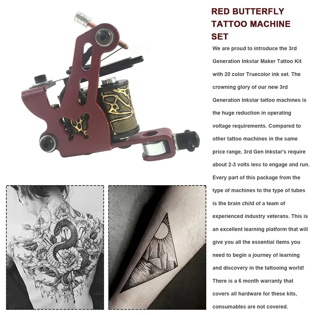 Профессиональный набор для татуировок Inkstar 2, Набор для изготовления пистолета, 20 чернильных пистолетов, набор для поставки игл, наконечники, аксессуары для Татто
