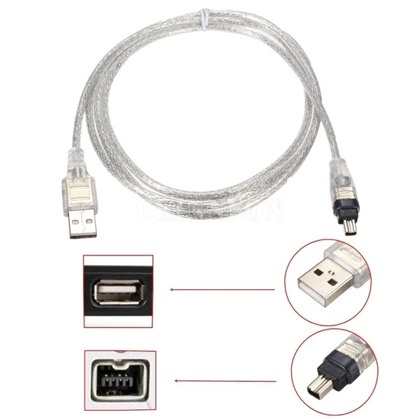100 шт. 1 5 м 4 P контактный/6 контактный IEEE 1394 для адаптера iLink кабель