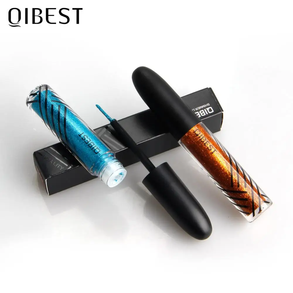 QIBEST сияющая подводка для глаз Дымчатая жидкая 13 цветов Косметика Макияж блестки
