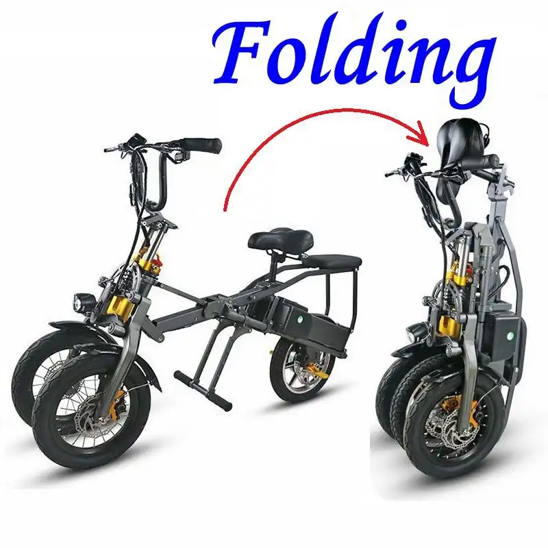 three wheel bike folding