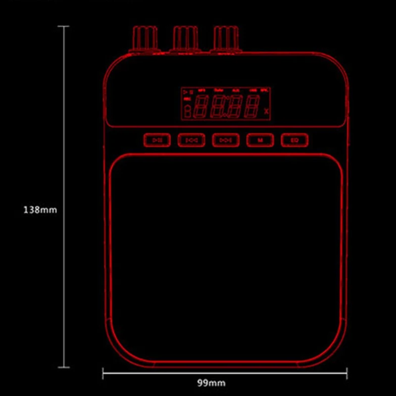 Aroma Ag - 03M Portable Charging Mini Guitar Amplifier 25Hz-20Khz Metal Guitar Amplifier with Usb Cable