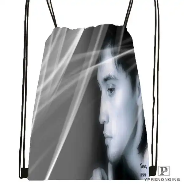 Drawstring Backpack Custom Dima Bilan походная сумка на шнурке милый рюкзак для детей(черная спинка) 31x40 см#180531-03-36 - Цвет: Drawstring Backpack