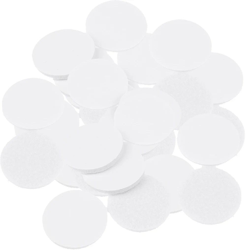 50 Pieces Round Shape Self Adhesive Table Chair Furniture Leg Felt Mat Pad White