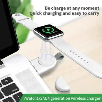 Portable Wireless Charger for IWatch 6 SE 5 4 Charging USB Charger 4