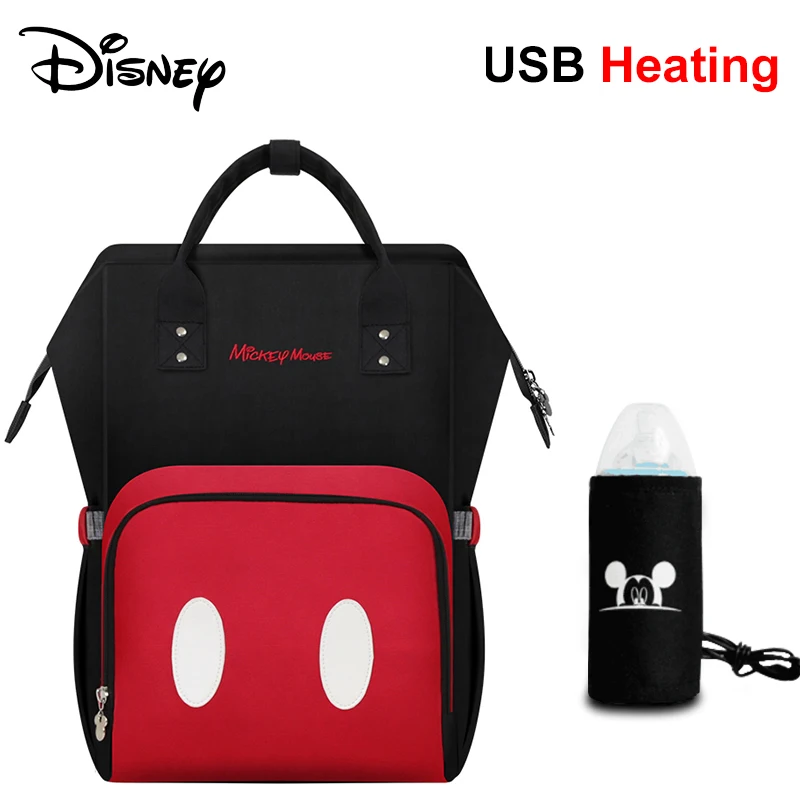 Сумка для подгузников disney, рюкзак, USB бутылочка, изоляционные сумки, Минни, Микки, большая емкость, для путешествий, Оксфорд, для кормления ребенка, Мумия, сумочка - Цвет: 5