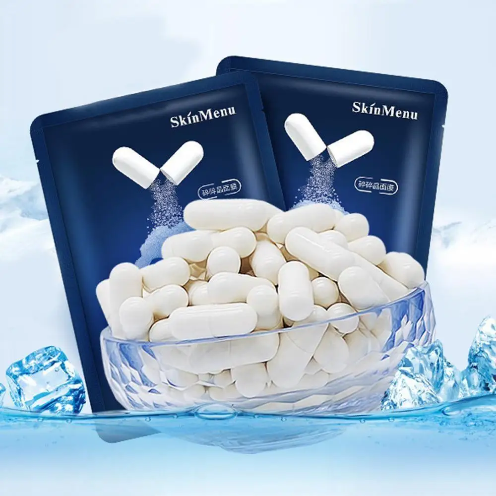 Упаковка из 10 измельченных ледяных масок капсулы желе рисунок ледяная пленка