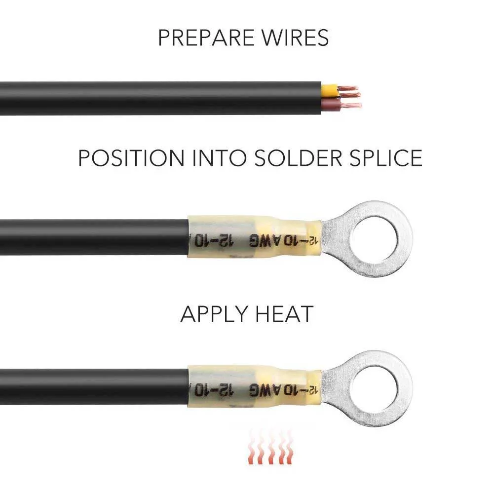 300pcs/set Waterproof Fire Resistance Mini Wire Terminal Flame Retardant Copper Heat Shrink Protective Ring Electrical Connector