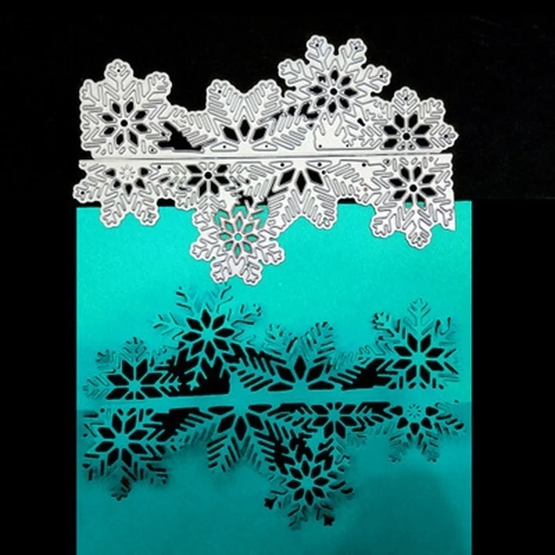 One Snow Flower Borders Knife Mold Carbon Steel Die Cutting Dies Scrapbooking Embossing Cut Stencils DIY Decor Cards | Дом и сад