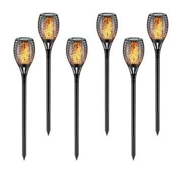 

LBER 6 Pcs Solar Flashlight, Flame Dancing Flame, Solar Garden Light,Outdoor Waterproof Garden Decoration, Solar Stick Light