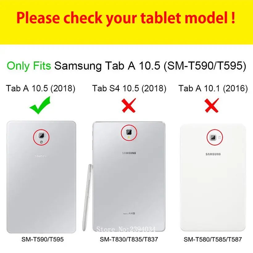 Ультратонкий чехол для samsung Galaxy Tab A A2 10," T590 T595 T597 SM-T595, умный чехол, подставка для планшета, Чехол+ пленка+ ручка