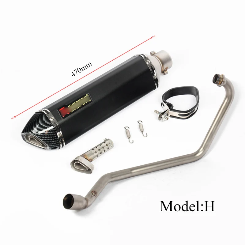 Слипоны для Benelli tnt150 без шнуровки системы МОТОЦИКЛА ТРУБЫ передний коллектор трубы глушитель выхлопной трубы скутер мото модифицированный - Цвет: H