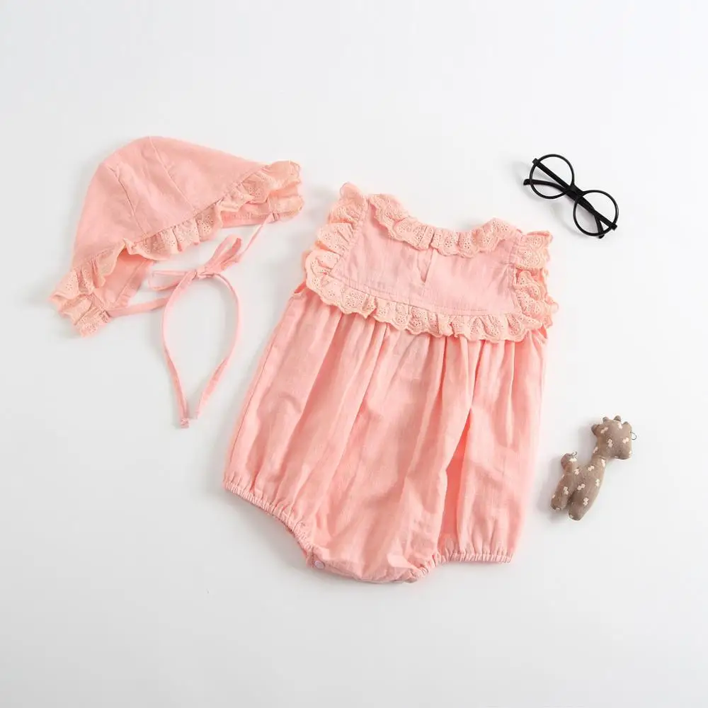 B82H10 pink Комбинезон с цветочным узором для маленьких девочек; винтажный комбинезон с короткими рукавами для девочек; комбинезон; одежда для маленьких девочек на весну и осень - Цвет: B82H10 pink