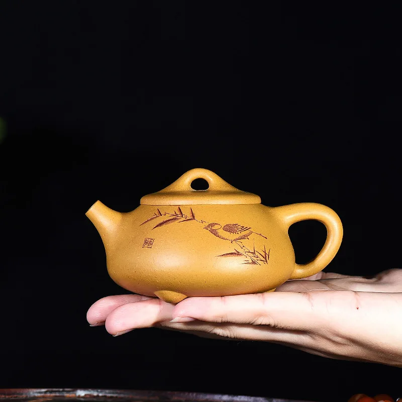 

2795 yixing authentic undressed ore recommended gold mud JingZhou stone gourd ladle tea kungfu stone gourd ladle 130 ml