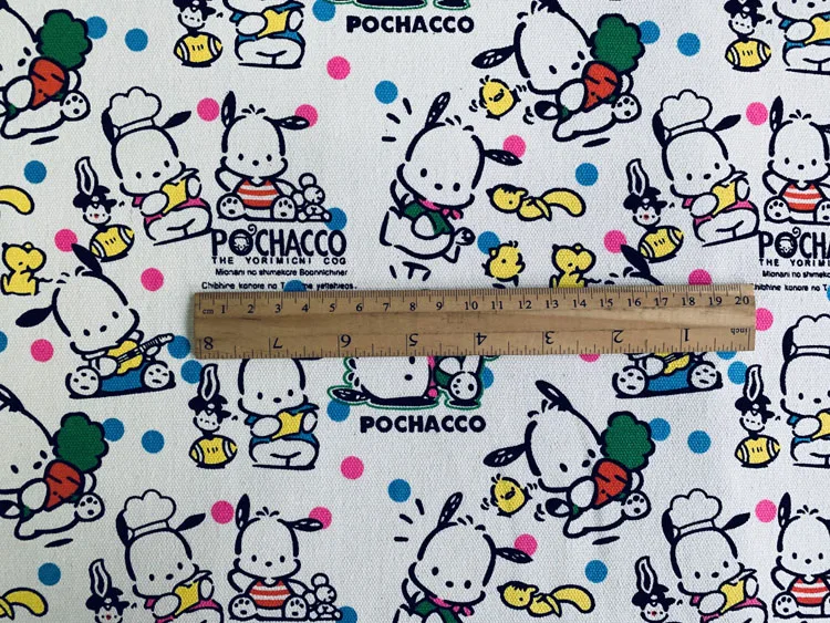 90*140 см Pochacco полиэстер холст ткань пэчворк для DIY четвертей шитье подушки обувь